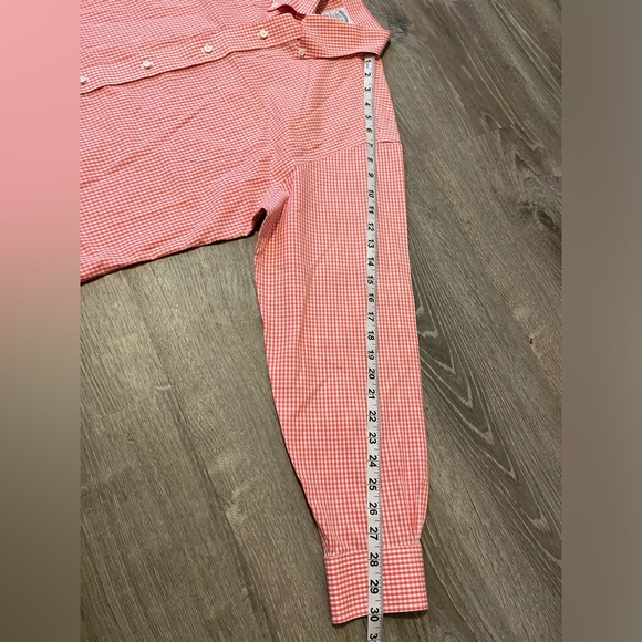 Brooks Brothers Regent Button Down Check Shirt White Orange Mens 16-32 Preppy - Picture 4 of 7